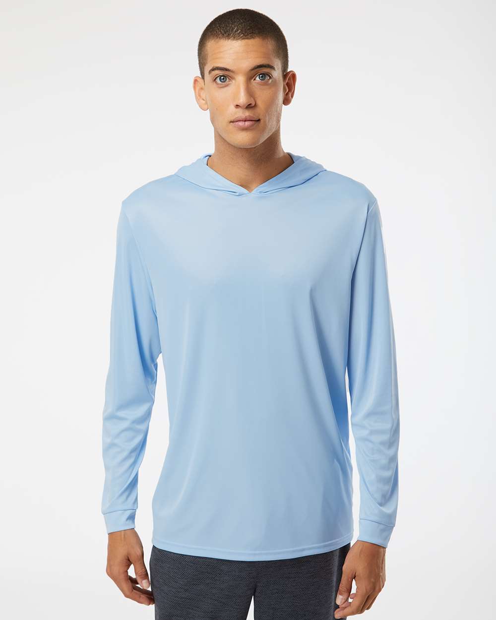 Paragon T-Shirts - Long Sleeve Blue Mist / XS Paragon 220 Unisex Bahama Performance Hooded Long Sleeve T-Shirt