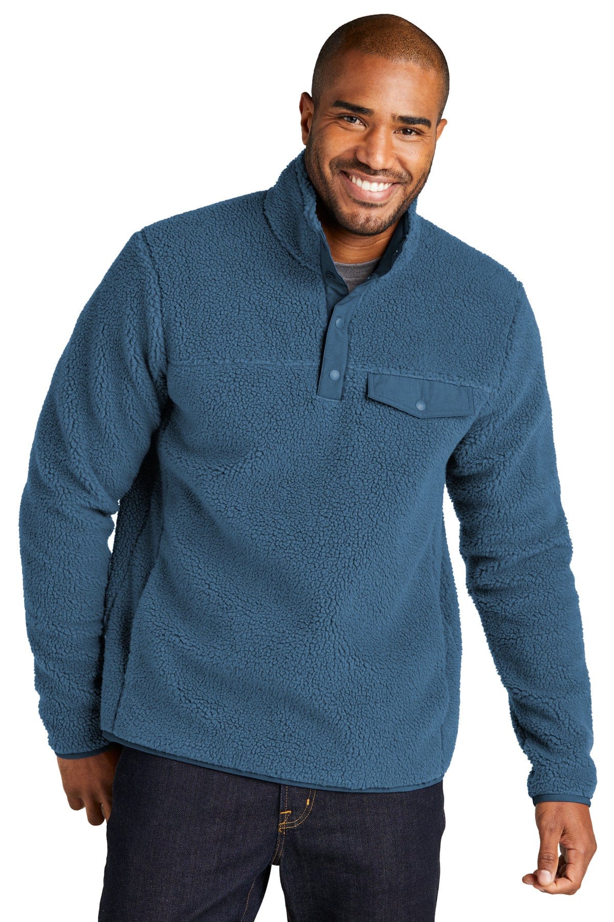 Port Authority Camp Fleece Snap Pullover F140 in 