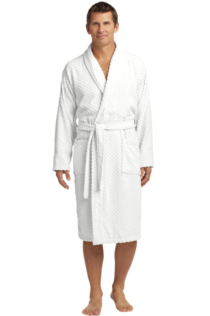 Port Authority Checkered Terry Shawl Collar Robe. R103 in 