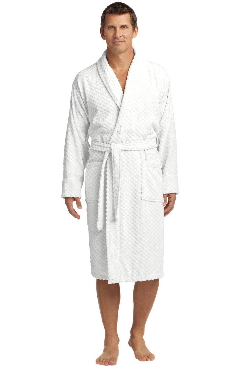 Port Authority Checkered Terry Shawl Collar Robe. R103 in 