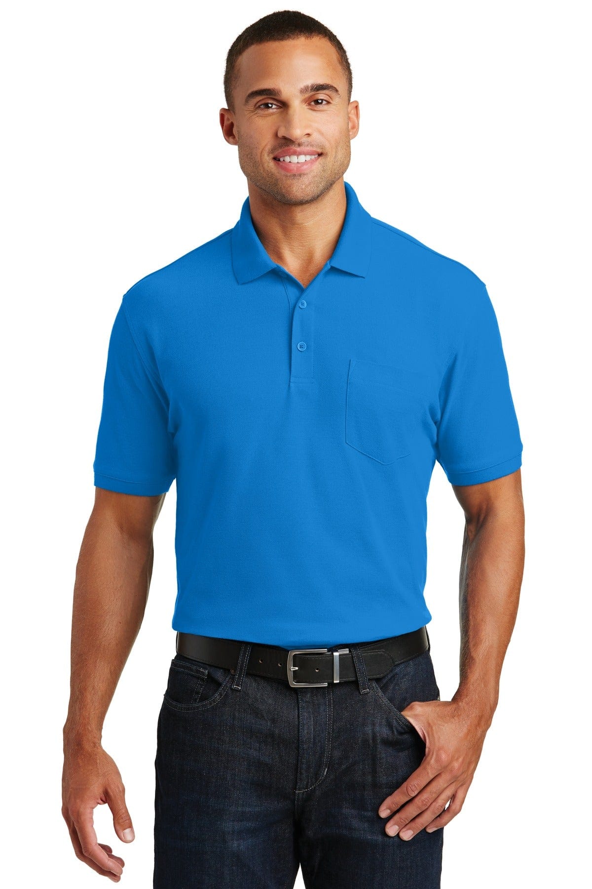 Port Authority Core Classic Pique Pocket Polo. K100P in 
