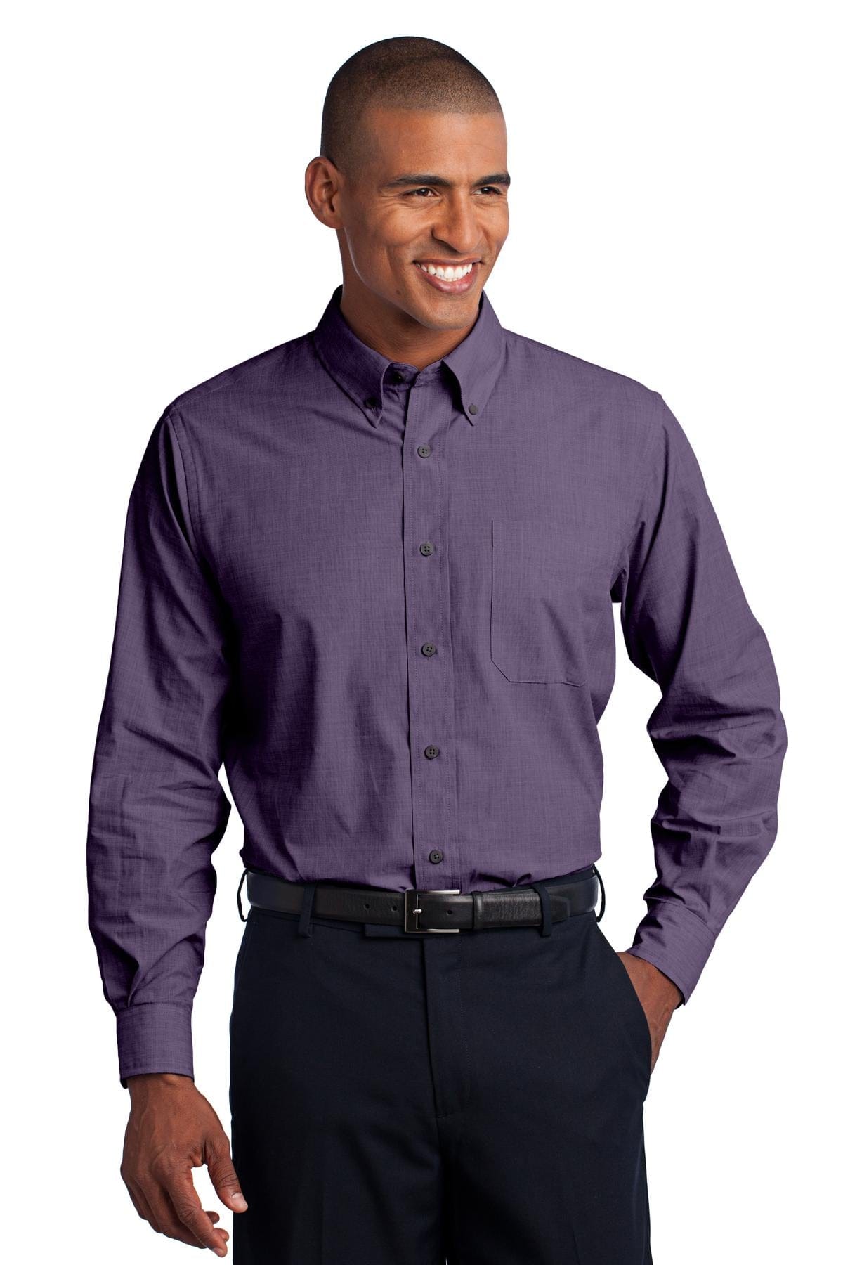 Port Authority Woven Shirts XS / Grape Harvest Port Authority Crosshatch Easy Care Shirt. S640