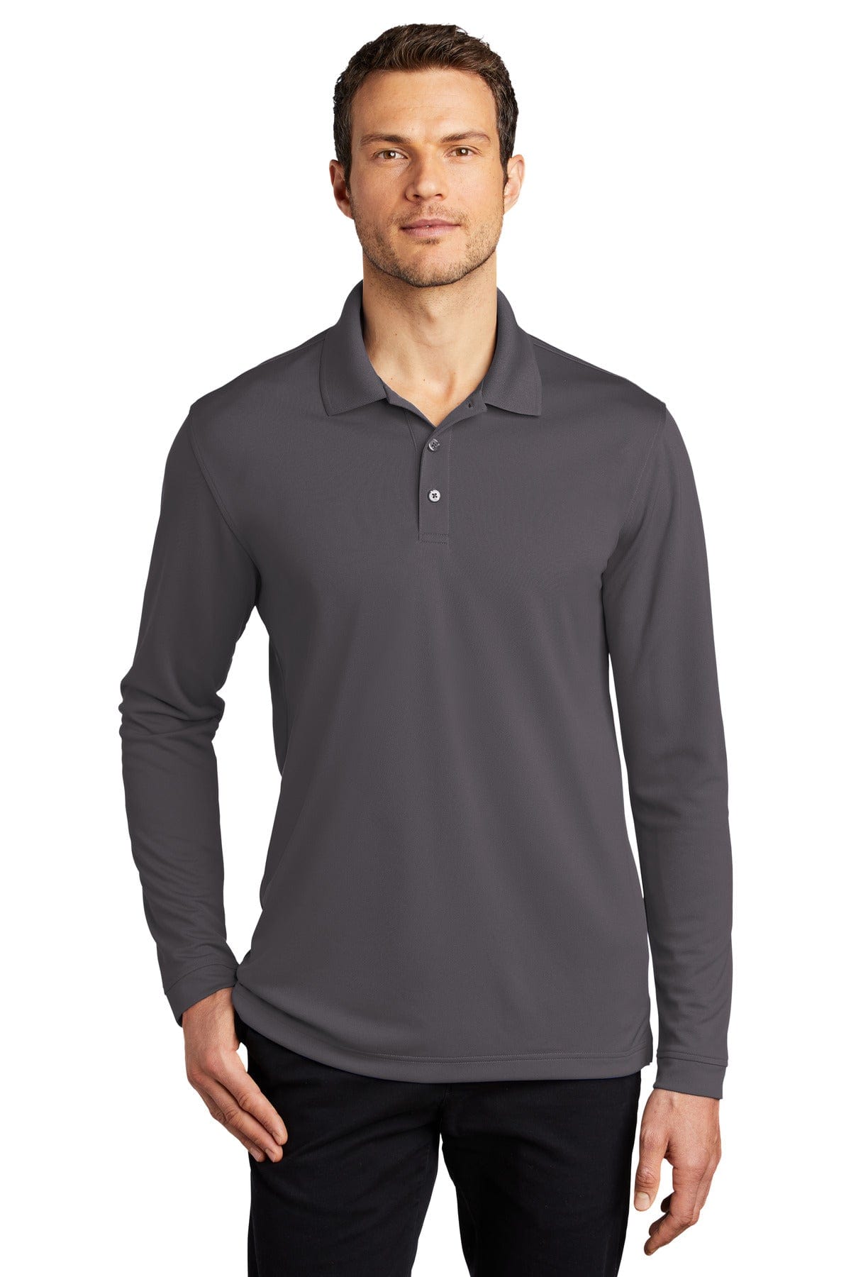 Port Authority Dry Zone UV Micro-Mesh Long Sleeve Polo K110LS in 