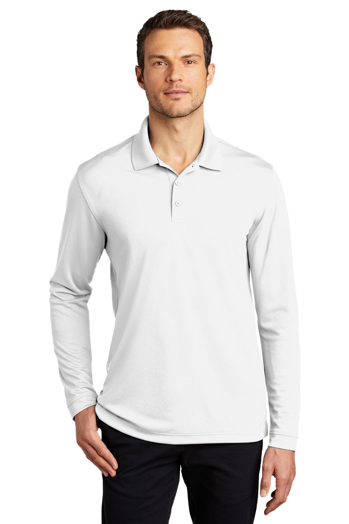 Port Authority Dry Zone UV Micro-Mesh Long Sleeve Polo K110LS in 