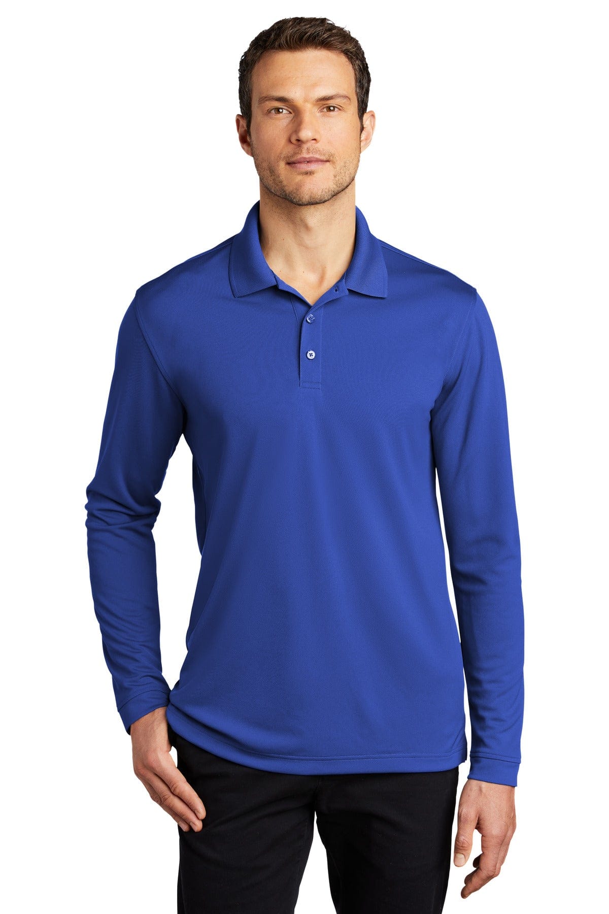 Port Authority Dry Zone UV Micro-Mesh Long Sleeve Polo K110LS in 