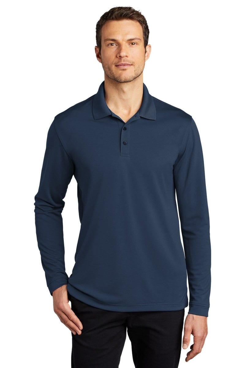 Port Authority Dry Zone UV Micro-Mesh Long Sleeve Polo K110LS in 