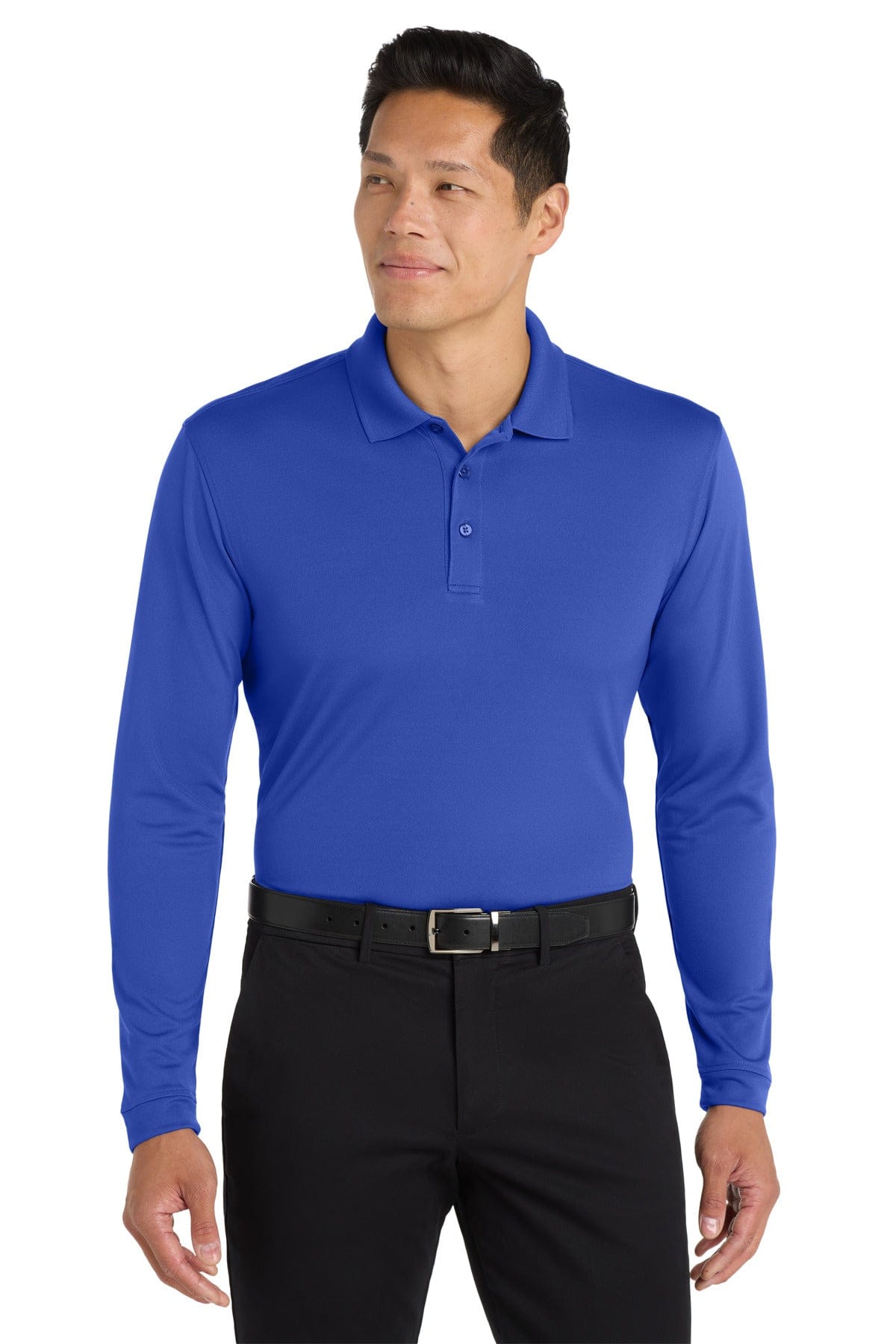 Port Authority Polos/Knits Port Authority Dry Zone UV Micro-Mesh Long Sleeve Polo K110LS