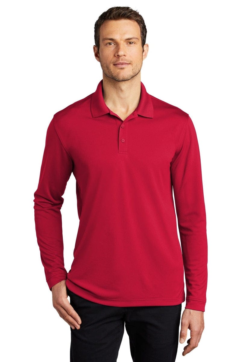 Port Authority Dry Zone UV Micro-Mesh Long Sleeve Polo K110LS in 
