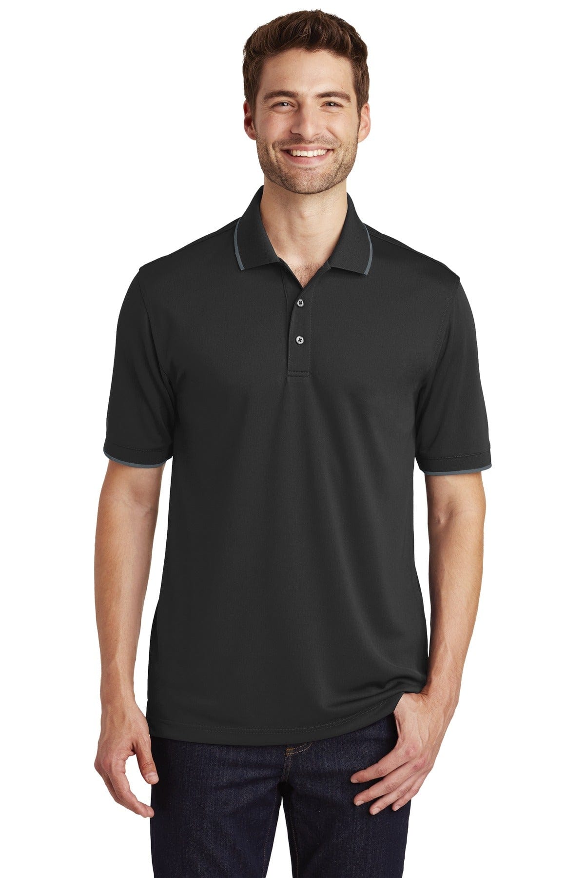 Port Authority Dry Zone UV Micro-Mesh Tipped Polo. K111 in 
