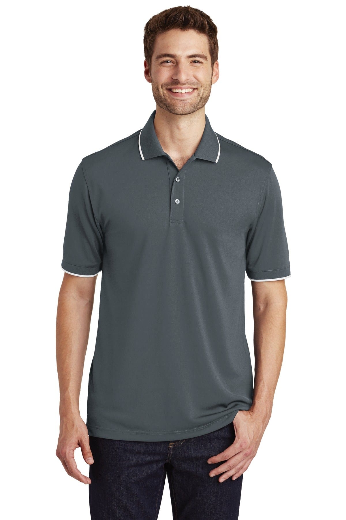 Port Authority Dry Zone UV Micro-Mesh Tipped Polo. K111 in 