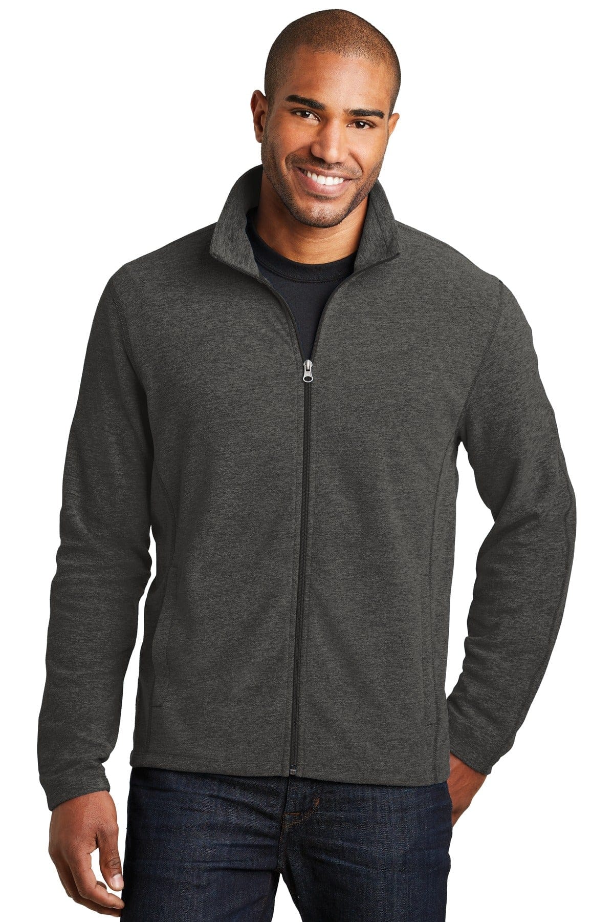 Port Authority Heather Microfleece Full-Zip Jacket. F235 in 