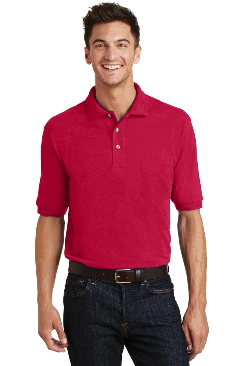 Port Authority Heavyweight Cotton Pique Polo with Pocket. K420P in 
