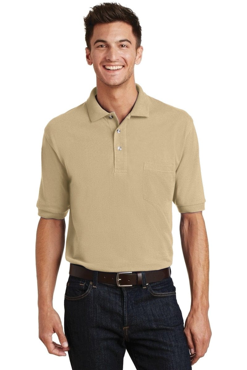 Port Authority Heavyweight Cotton Pique Polo with Pocket. K420P in 