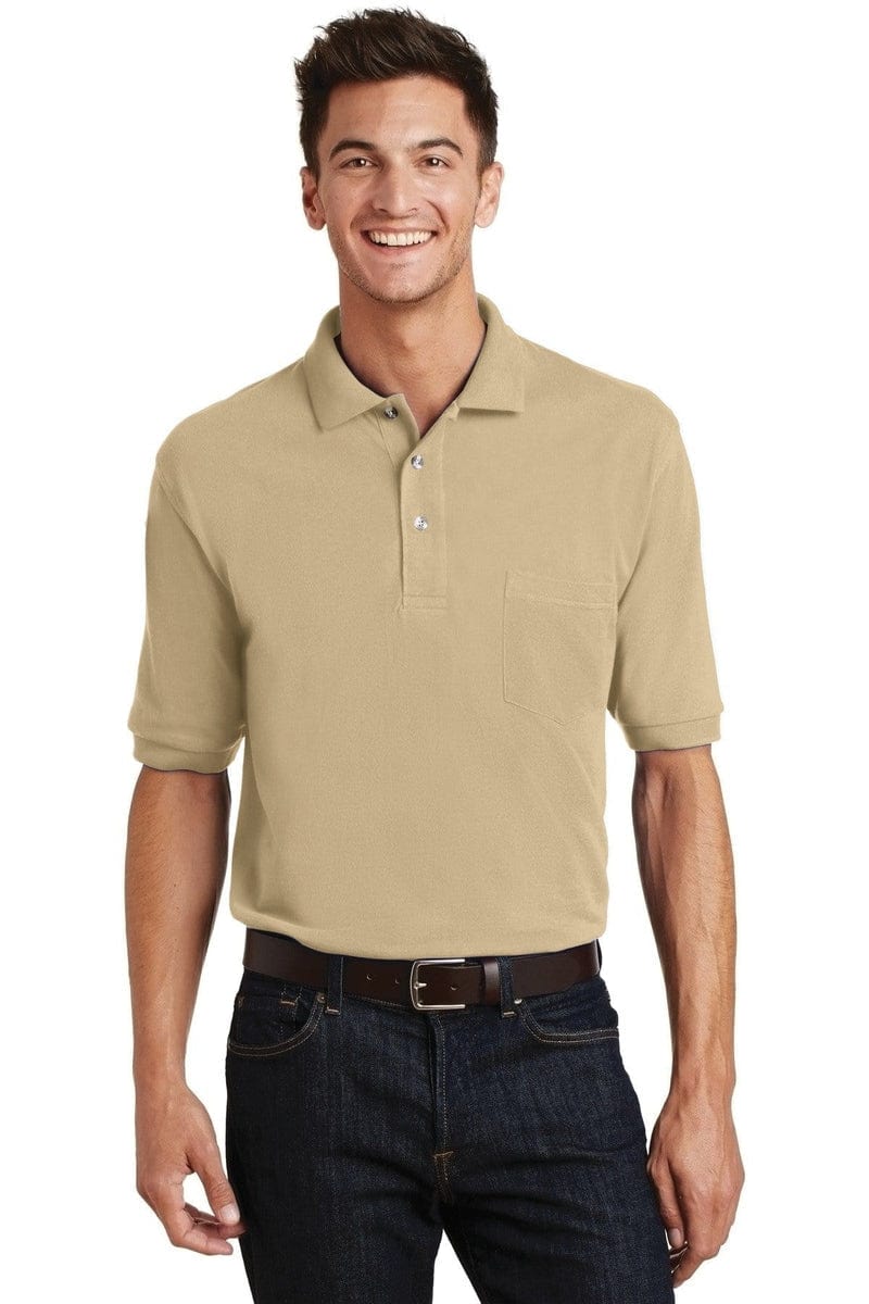 Port Authority Heavyweight Cotton Pique Polo with Pocket. K420P in 