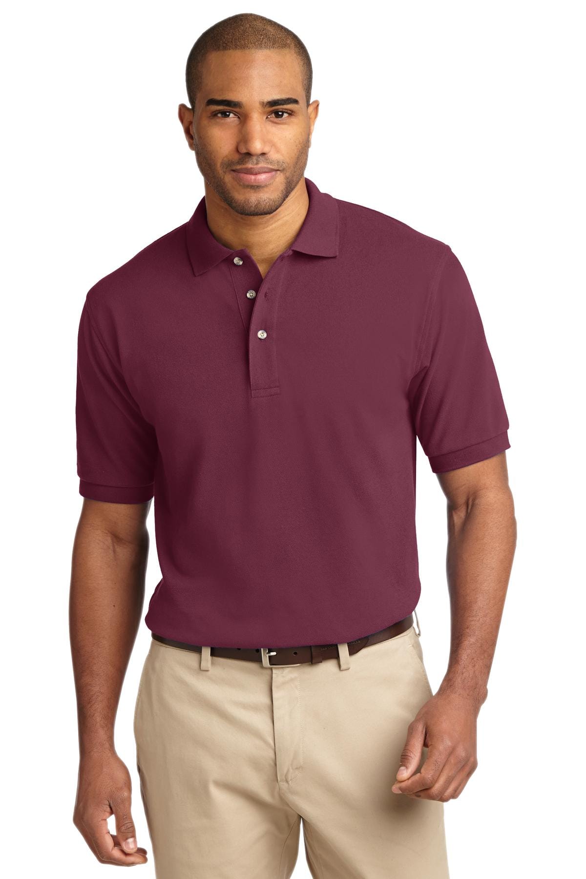 Port Authority Polos/Knits 5XL / Burgundy Port Authority Heavyweight Cotton Pique Polo. K420