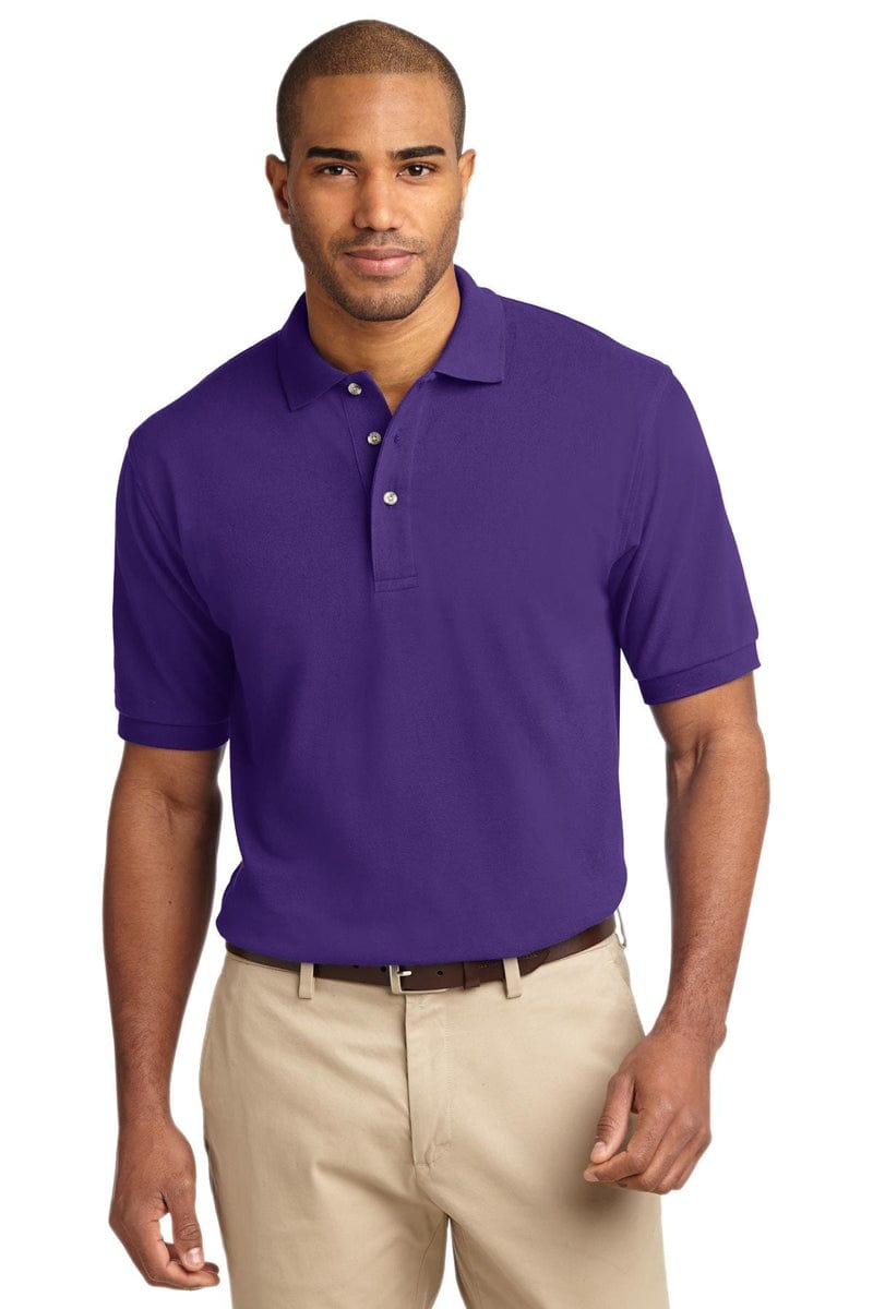 Port Authority Heavyweight Cotton Pique Polo. K420 in Purple