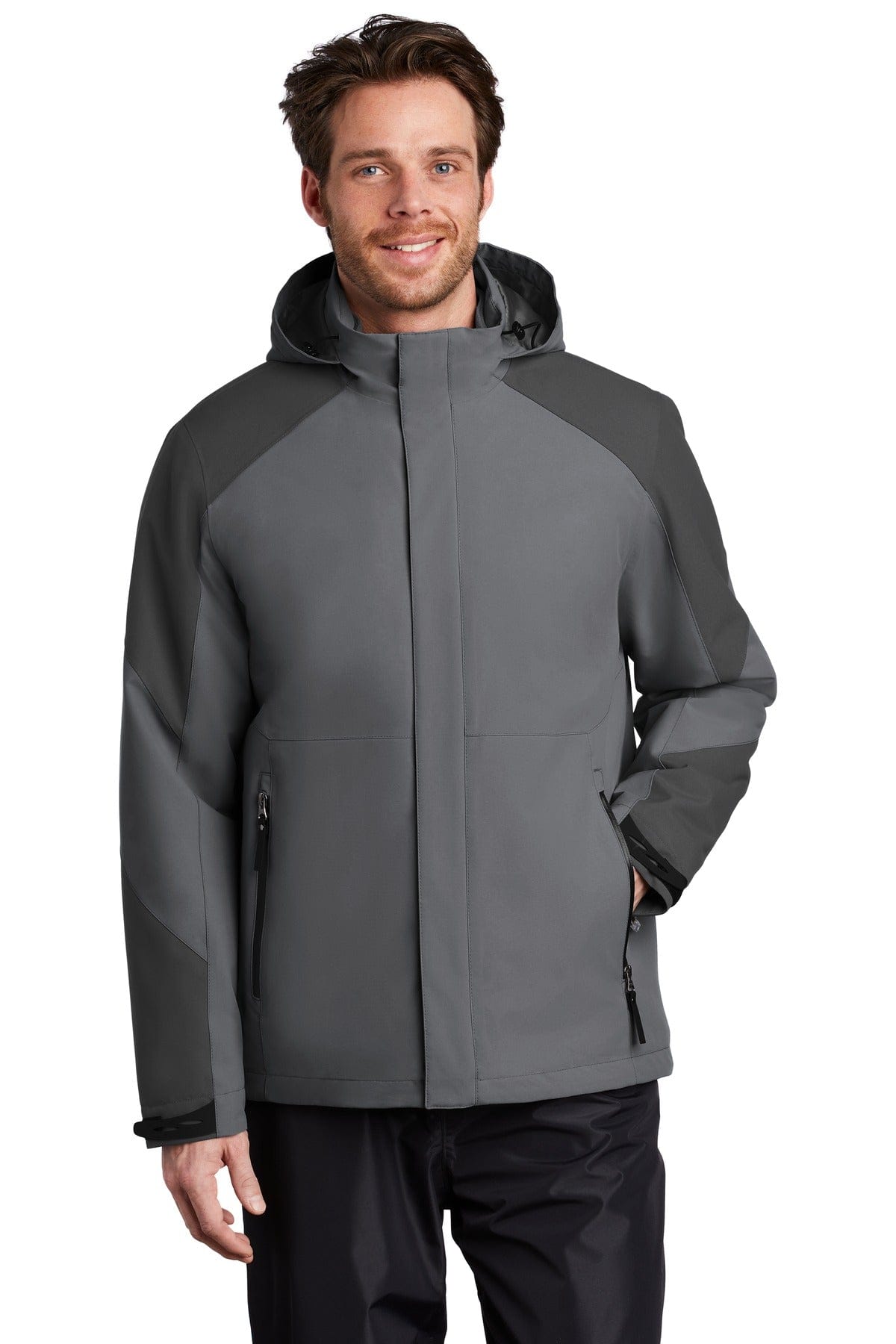 Port Authority Insulated Waterproof Tech Jacket J405 in Shadow Grey/ Storm Grey