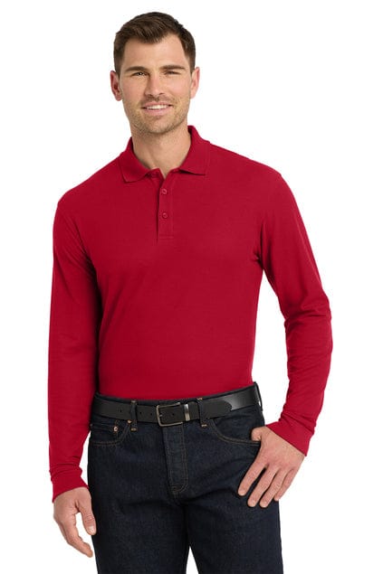 Port Authority K100LS Long Sleeve Core Classic Pique Polo in 