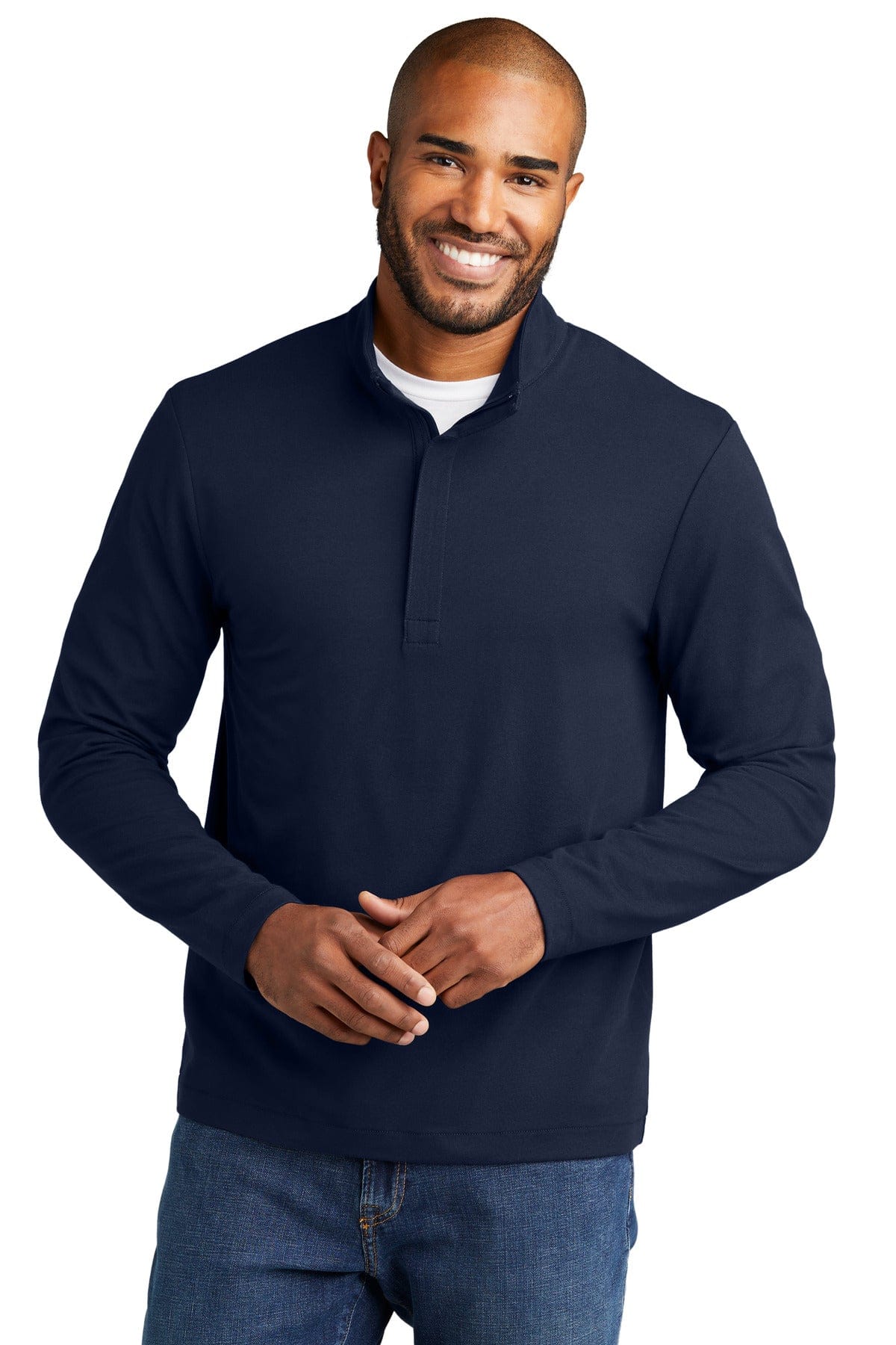 Port Authority K829 Fairway Stretch 1/4-Zip in River Blue Navy