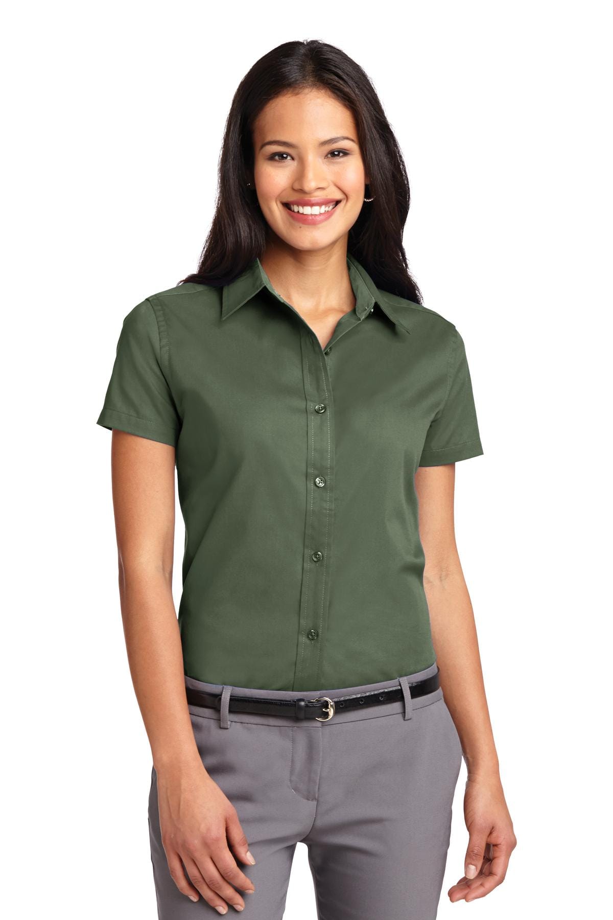 Port Authority Woven Shirts Port Authority L508 Ladies Short Sleeve Easy Care Shirt