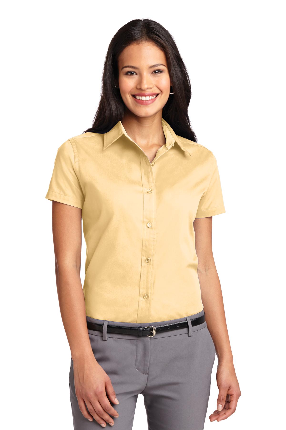 Port Authority Woven Shirts Port Authority L508 Ladies Short Sleeve Easy Care Shirt
