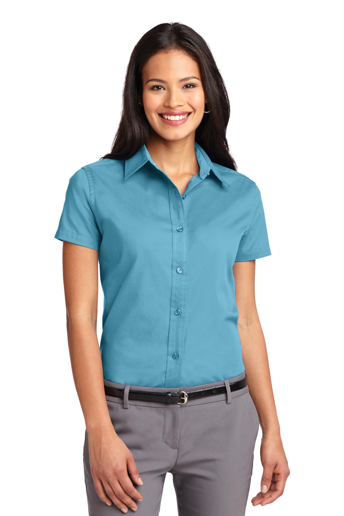 Port Authority Woven Shirts Port Authority L508 Ladies Short Sleeve Easy Care Shirt