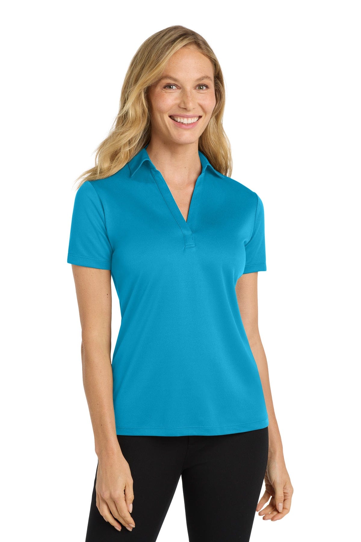 Port Authority L540 Ladies Silk Touch Performance Polo in Parcel Blue