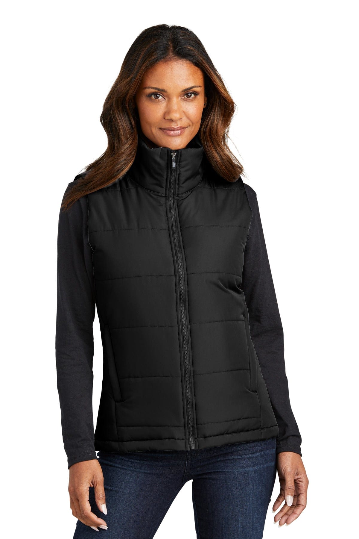 Port Authority L853 Ladies Puffer Vest in Deep Black