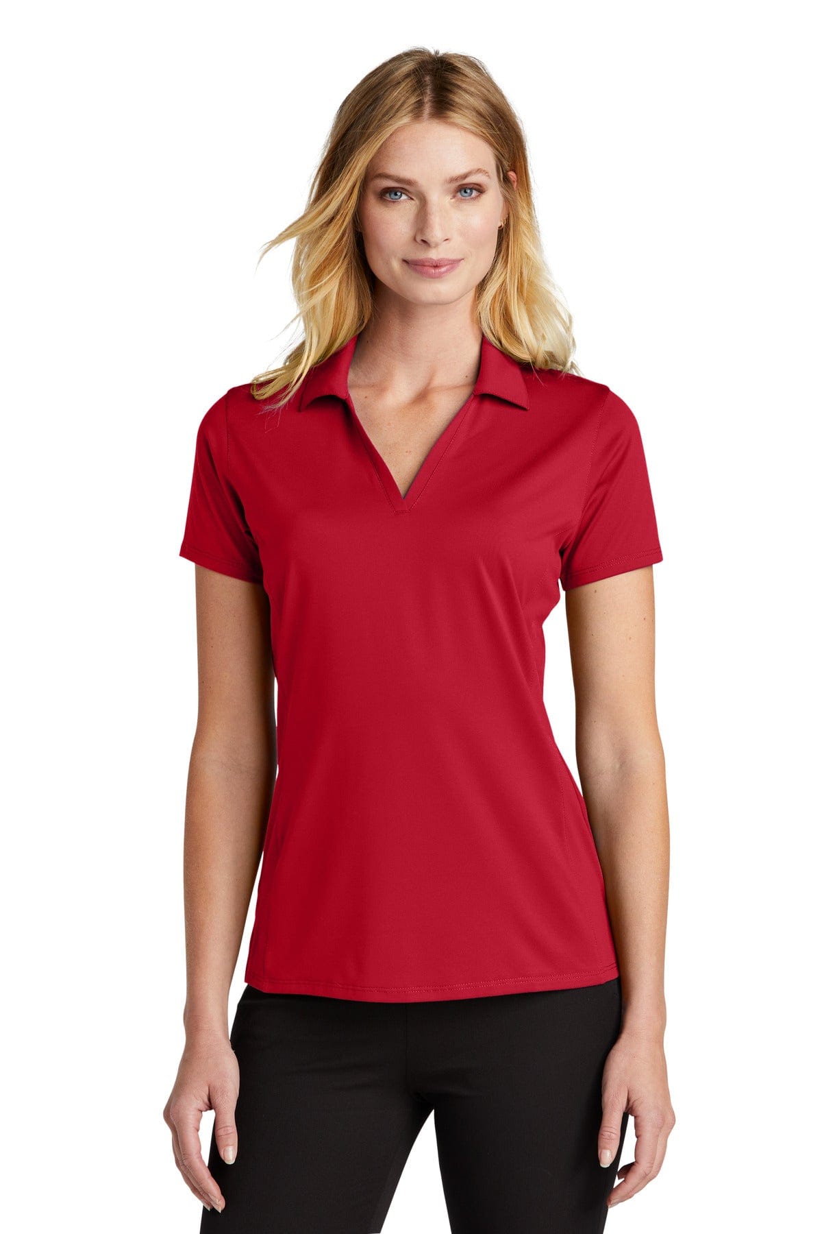 Port Authority LK398 Ladies Performance Staff Polo in Engine Red