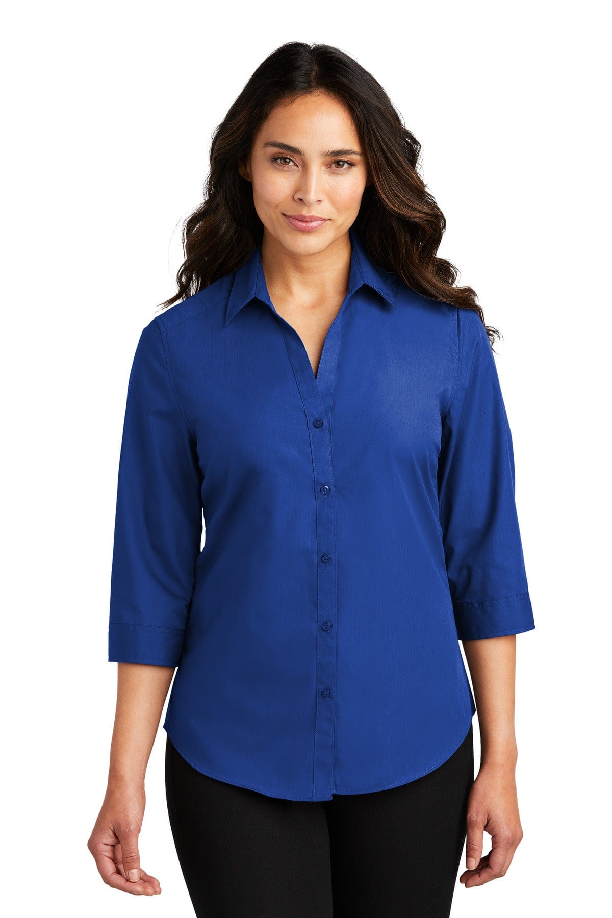 Port Authority Ladies 3/4-Sleeve Carefree Poplin Shirt. LW102 in 