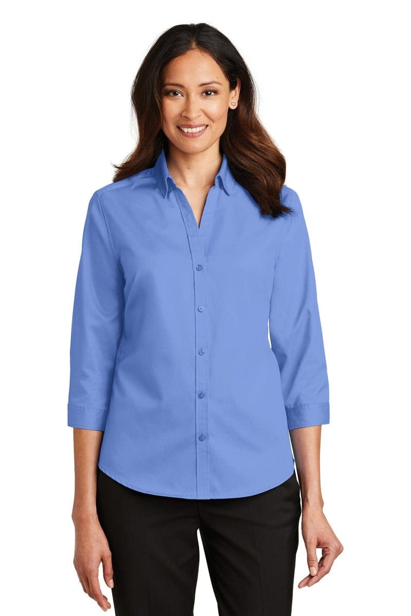 Port Authority Ladies 3/4-Sleeve SuperPro Twill Shirt. L665 in 