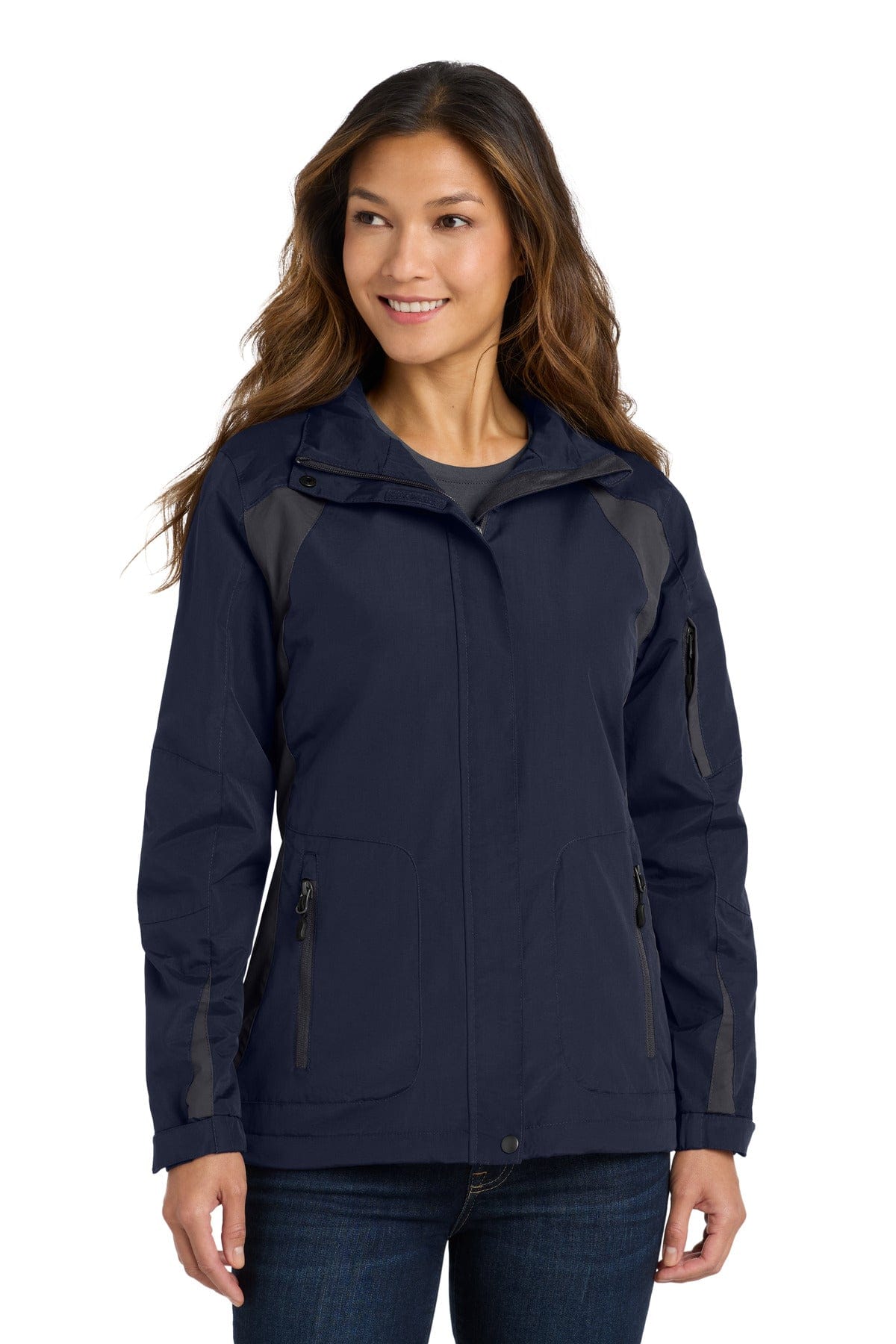 Port Authority Outerwear XS / True Navy/ Iron Grey Port Authority Ladies All-Season II Jacket. L304