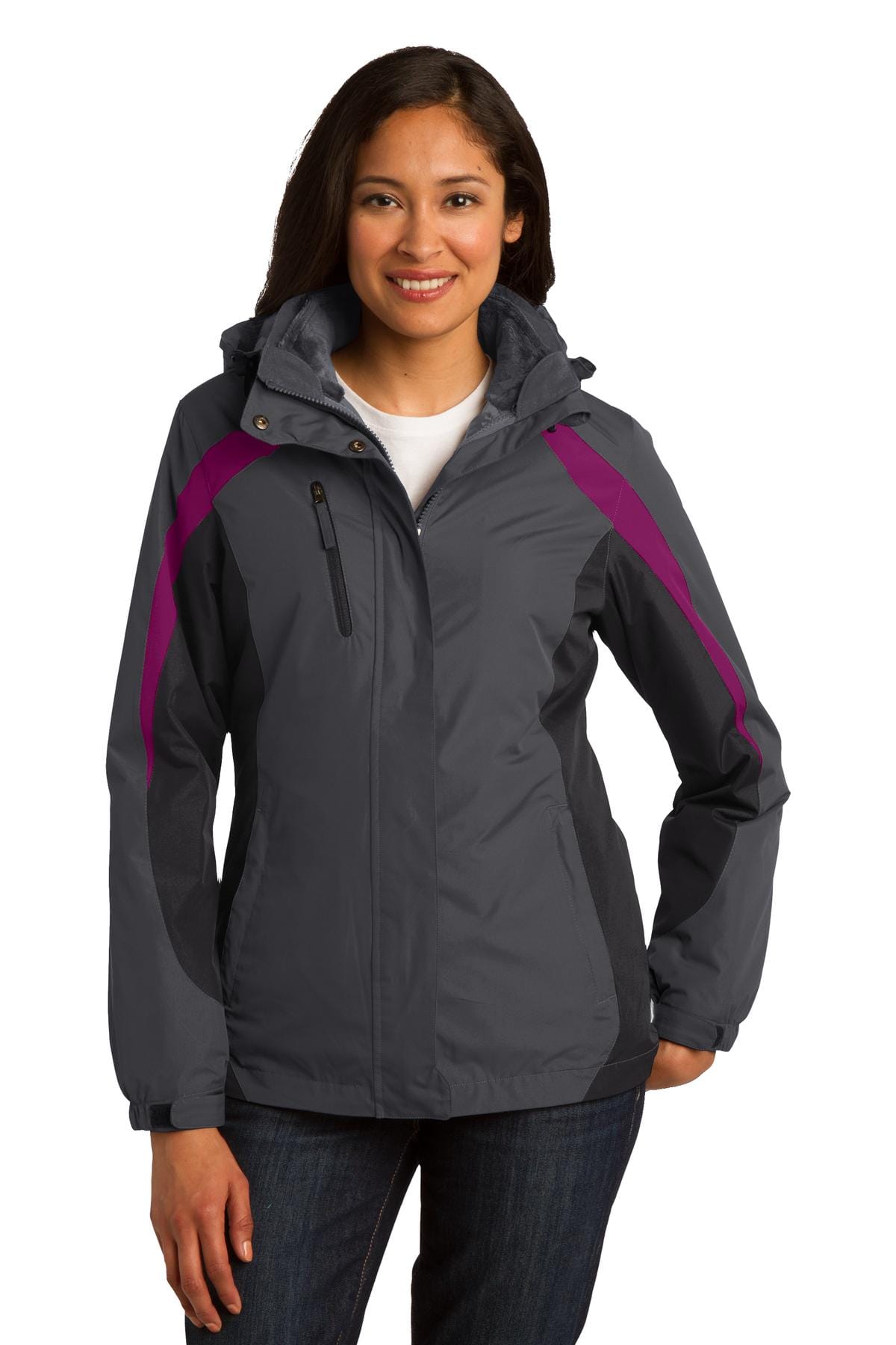 Port Authority Ladies Colorblock 3-in-1 Jacket. L321 in 