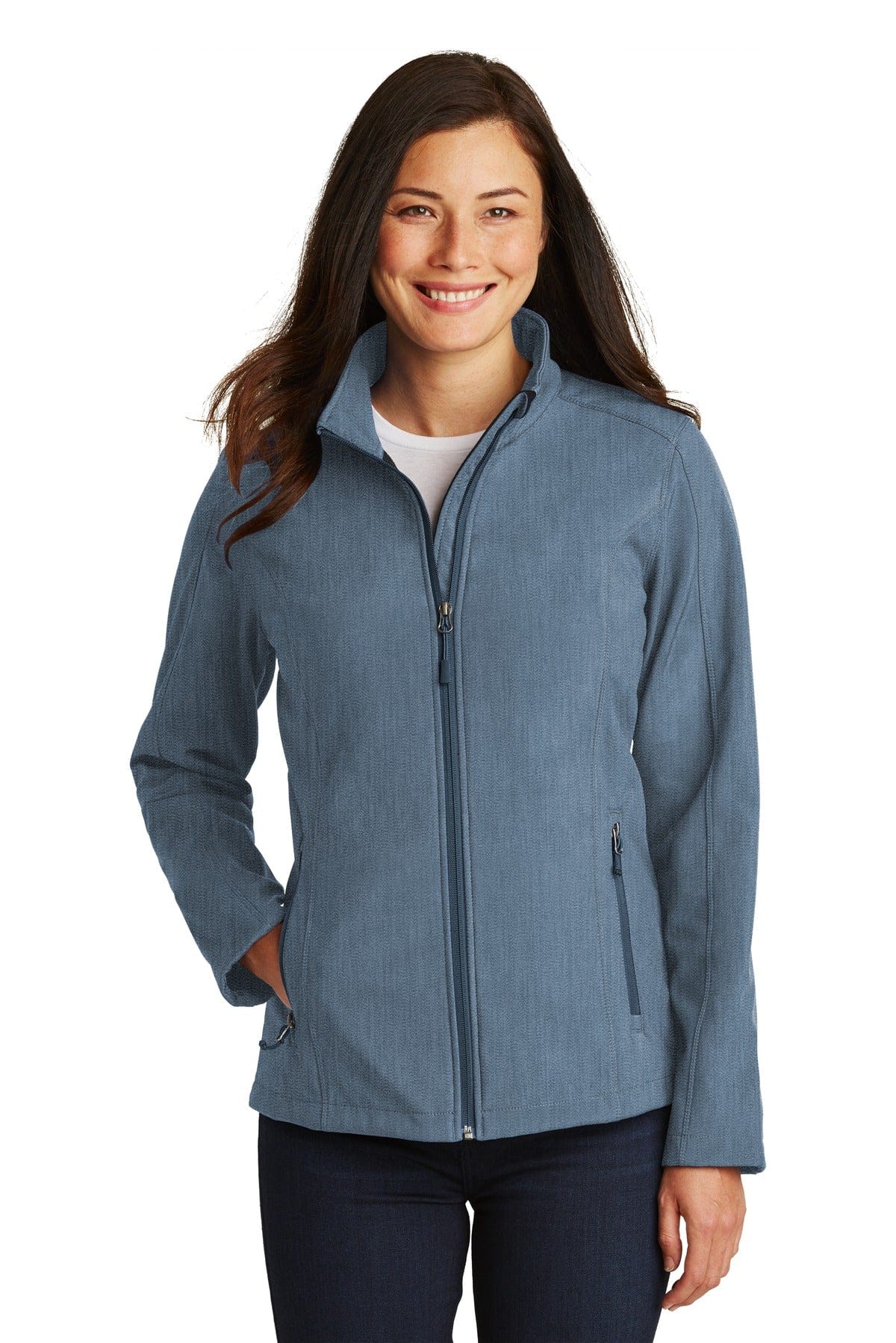 Port Authority Outerwear XS / Navy Heather Port Authority Ladies Core Soft Shell Jacket. L317