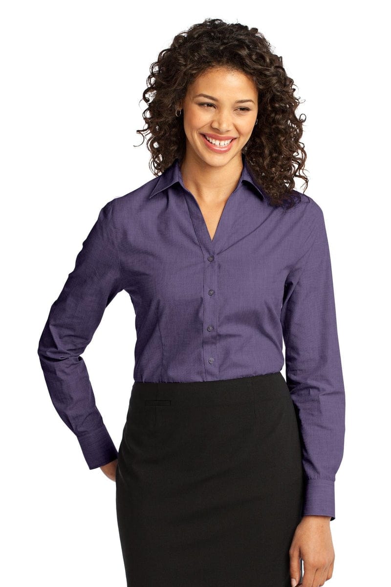 Port Authority Ladies Crosshatch Easy Care Shirt. L640 in 