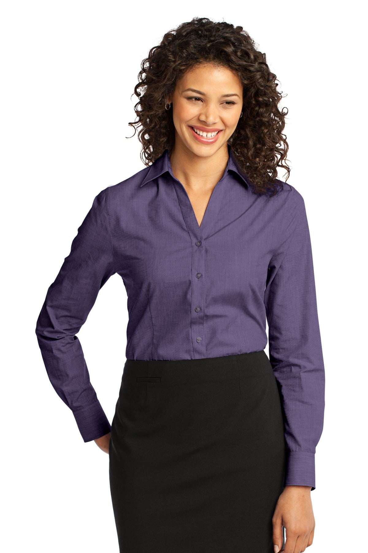 Port Authority Ladies Crosshatch Easy Care Shirt. L640 in 