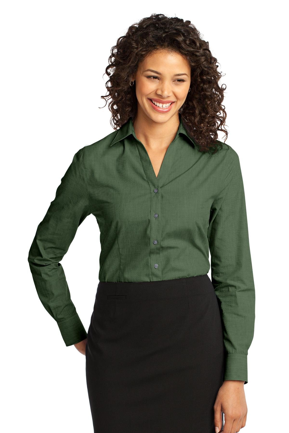 Port Authority Ladies Crosshatch Easy Care Shirt. L640 in 