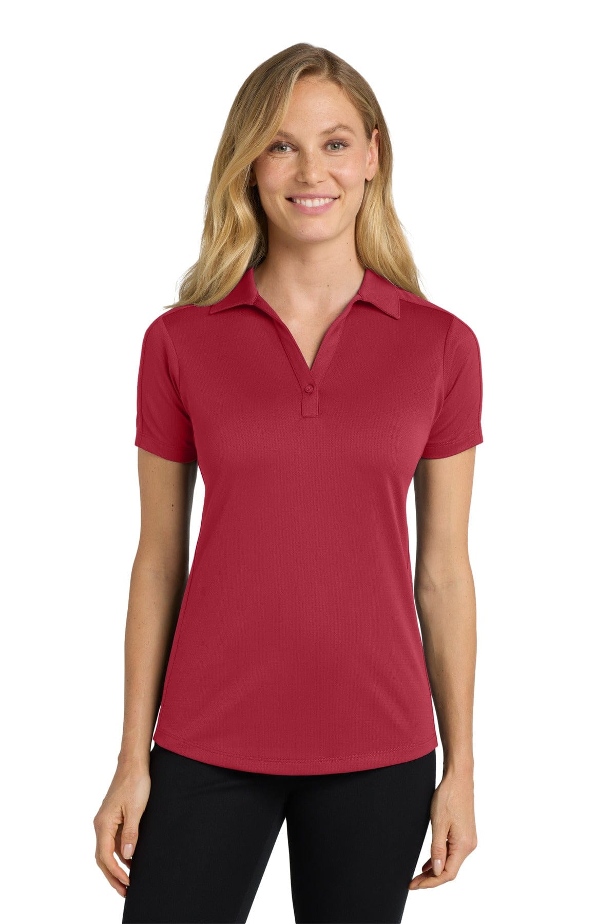 Port Authority Polos/Knits XS / Rich Red Port Authority Ladies Diamond Jacquard Polo. L569