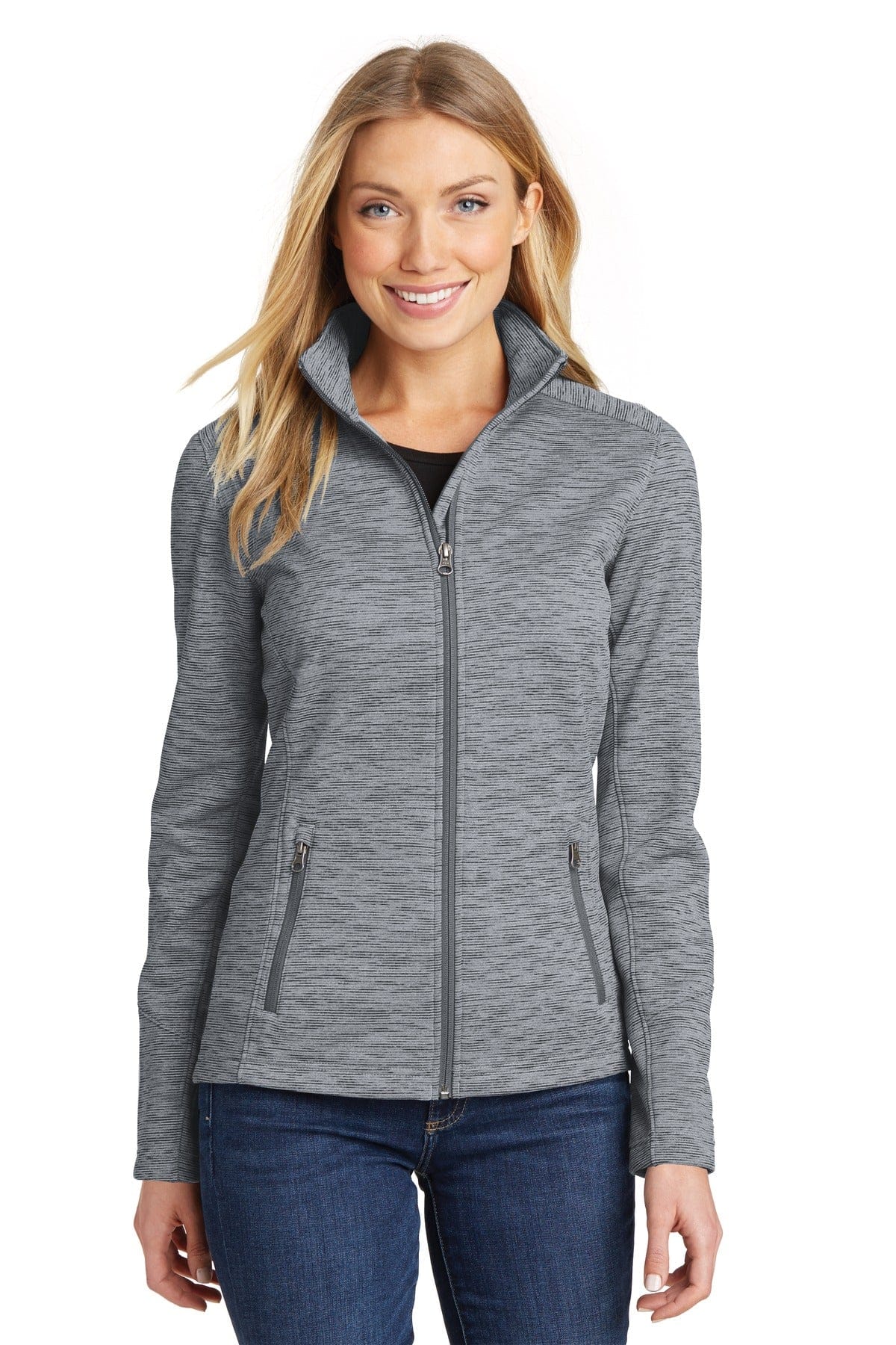 Port Authority Ladies Digi Stripe Fleece Jacket. L231 in 