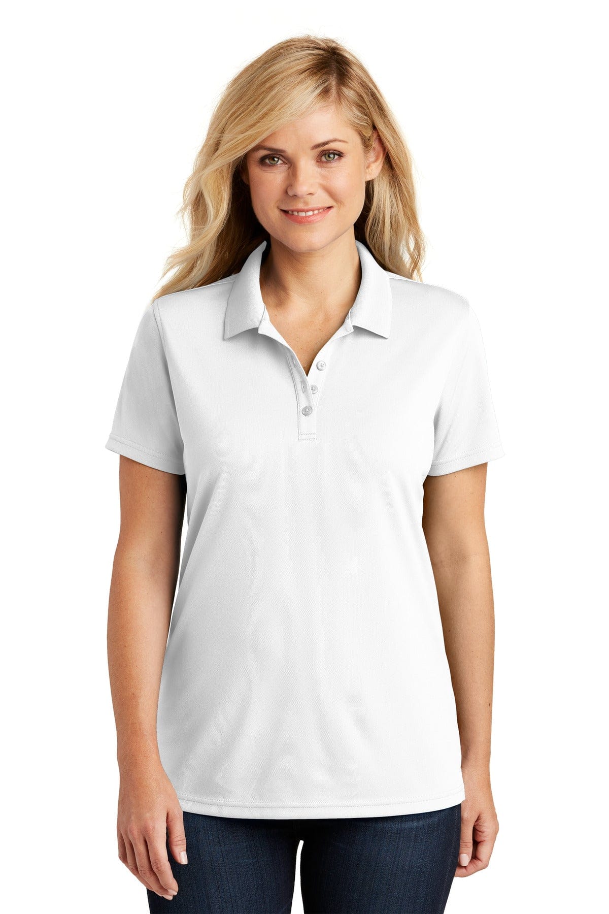 Port Authority Polos/Knits XS / White Port Authority Ladies Dry Zone UV Micro-Mesh Polo. LK110
