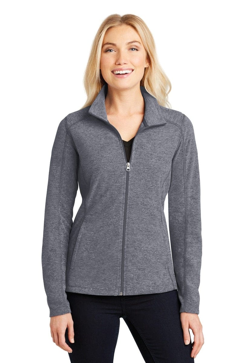 Port Authority Ladies Heather Microfleece Full-Zip Jacket. L235 in 