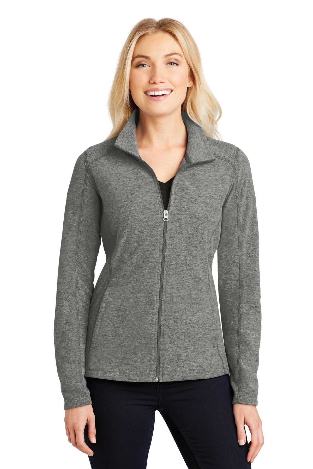 Port Authority Outerwear Port Authority Ladies Heather Microfleece Full-Zip Jacket. L235