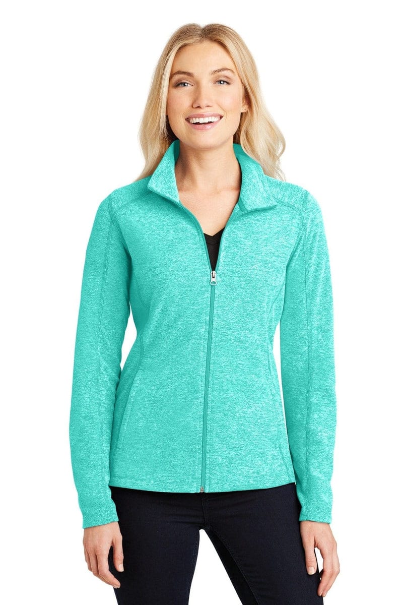 Port Authority Ladies Heather Microfleece Full-Zip Jacket. L235 in 