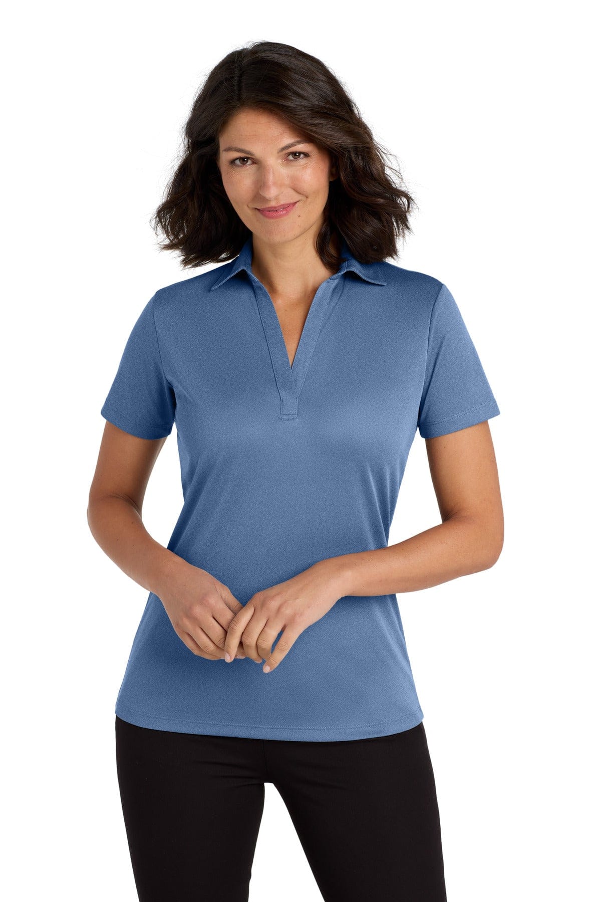 Port Authority Polos/Knits Port Authority Ladies Heathered Silk Touch Performance Polo. LK542