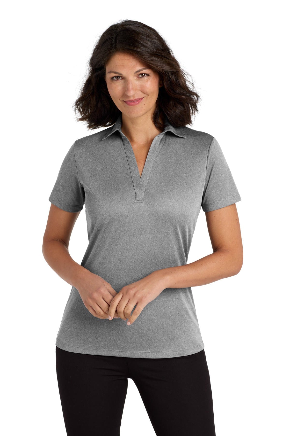 Port Authority Polos/Knits Port Authority Ladies Heathered Silk Touch Performance Polo. LK542