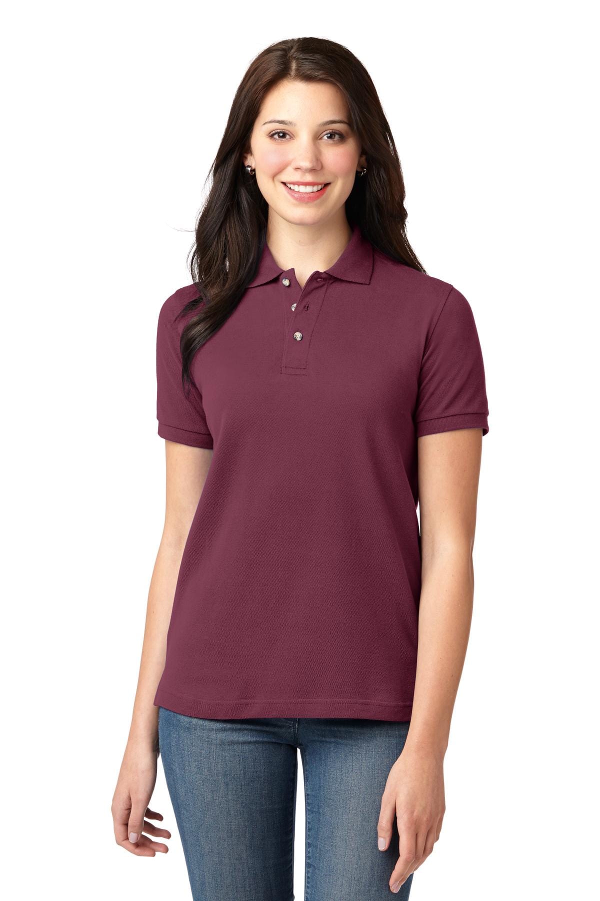 Port Authority Ladies Heavyweight Cotton Pique Polo. L420 in 