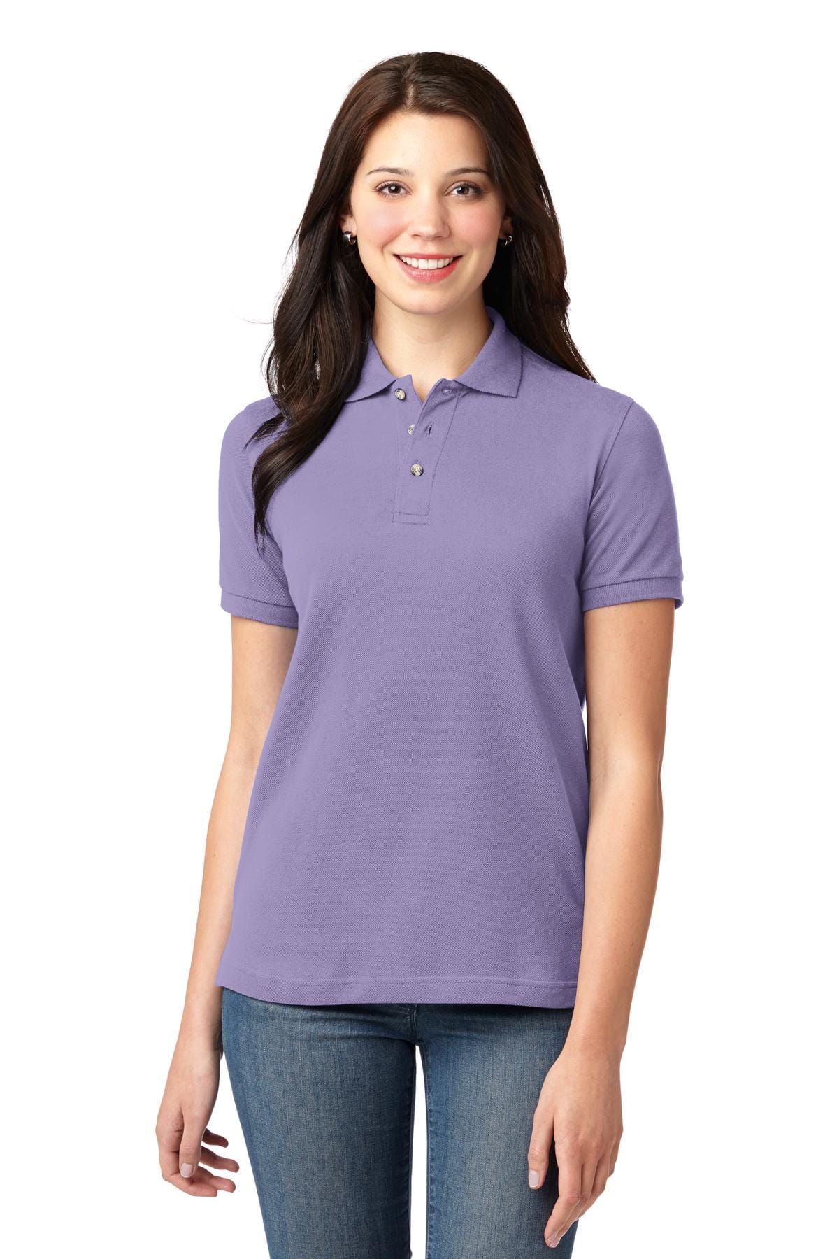 Port Authority Polos/Knits XS / Lilac Port Authority Ladies Heavyweight Cotton Pique Polo. L420