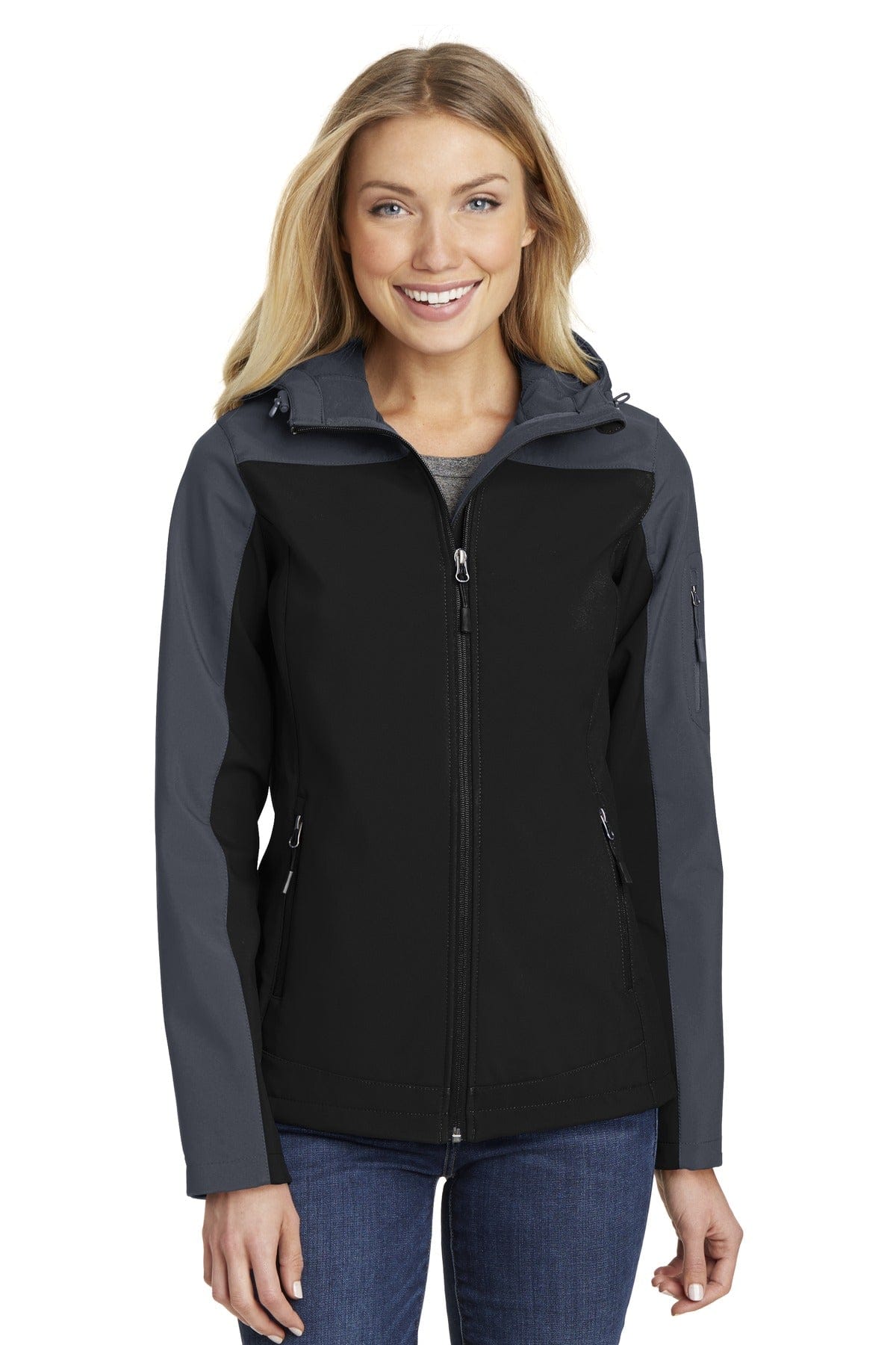 Port Authority Outerwear Port Authority Ladies Hooded Core Soft Shell Jacket. L335