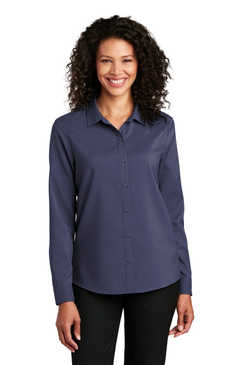 Port Authority Ladies Long Sleeve Performance Staff Shirt LW401 in 