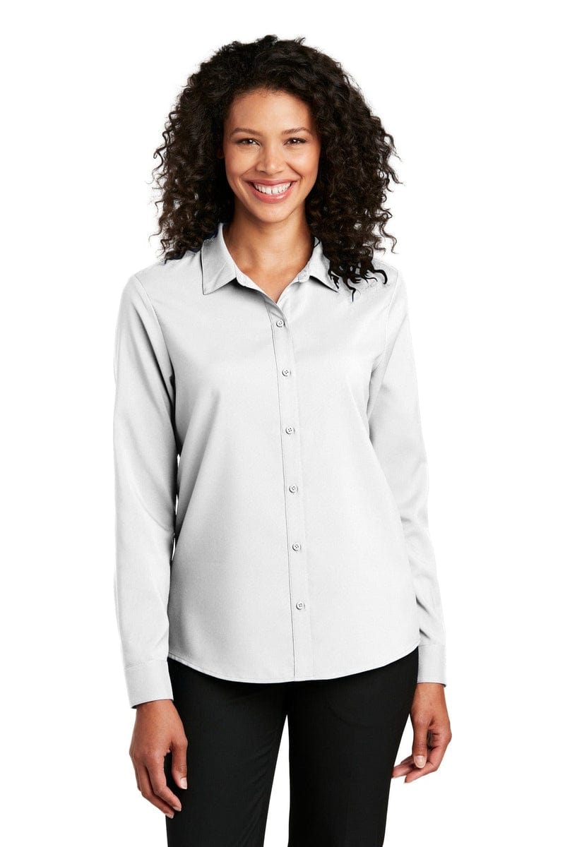 Port Authority Ladies Long Sleeve Performance Staff Shirt LW401 in 